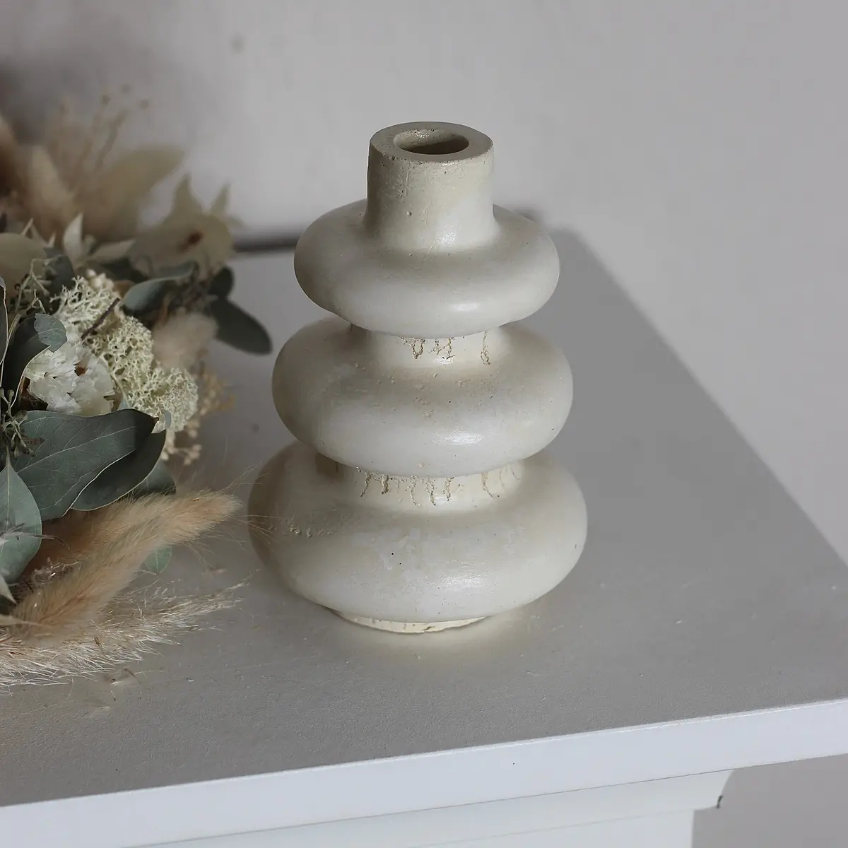 Betonvase ; Vase ; Trockenblumenvase „Infinity“ Mittel 2