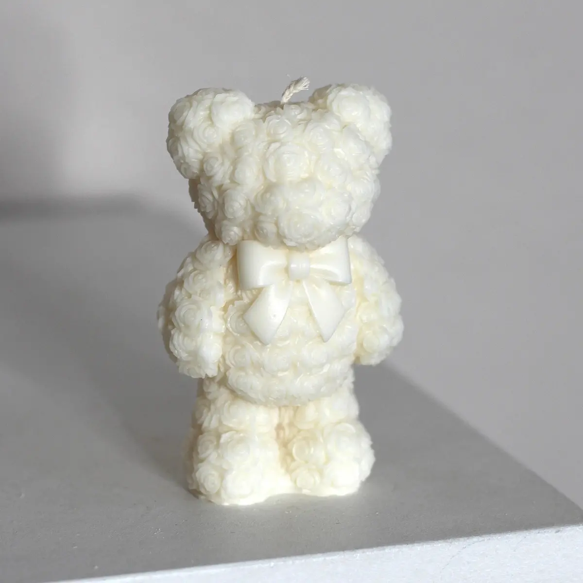 Kerze ; Teddy; Stehender Teddy Mit Schleife 1