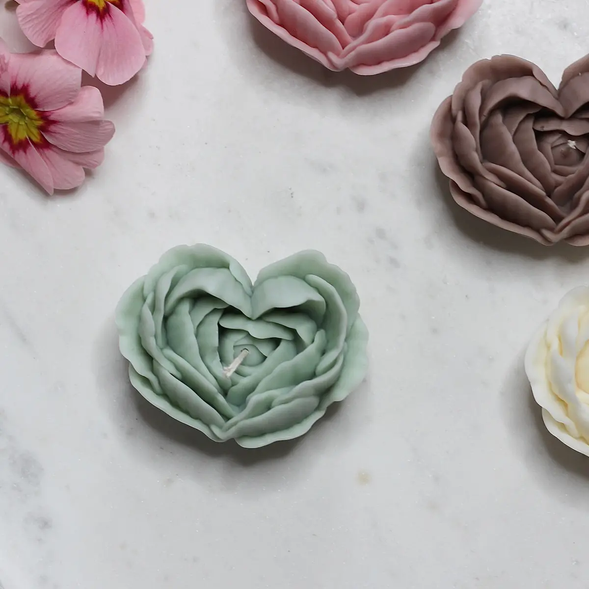 Kerze „Rosen Herz" 3