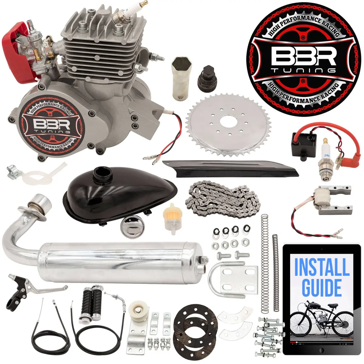 Bbr Tuning V1 80/100Cc 2-Stroke Motorized Bicycle Kit 1