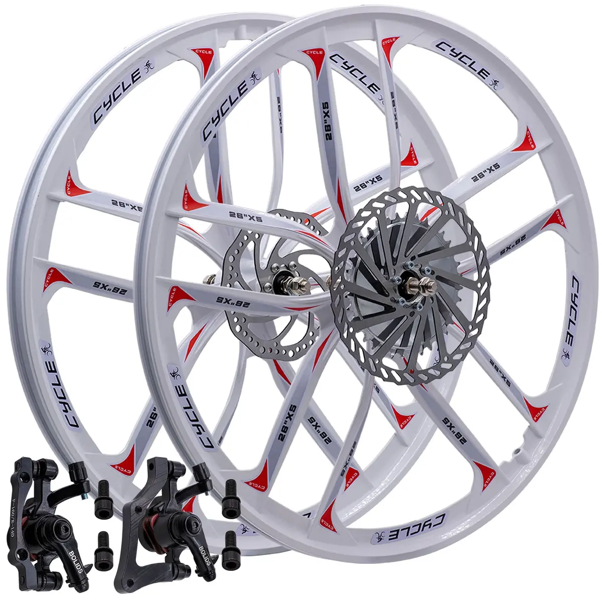 Bbr Tuning 26 Inch Heavy Duty 10 Spoke Star Motorized Bike Mag Wheel Set 3