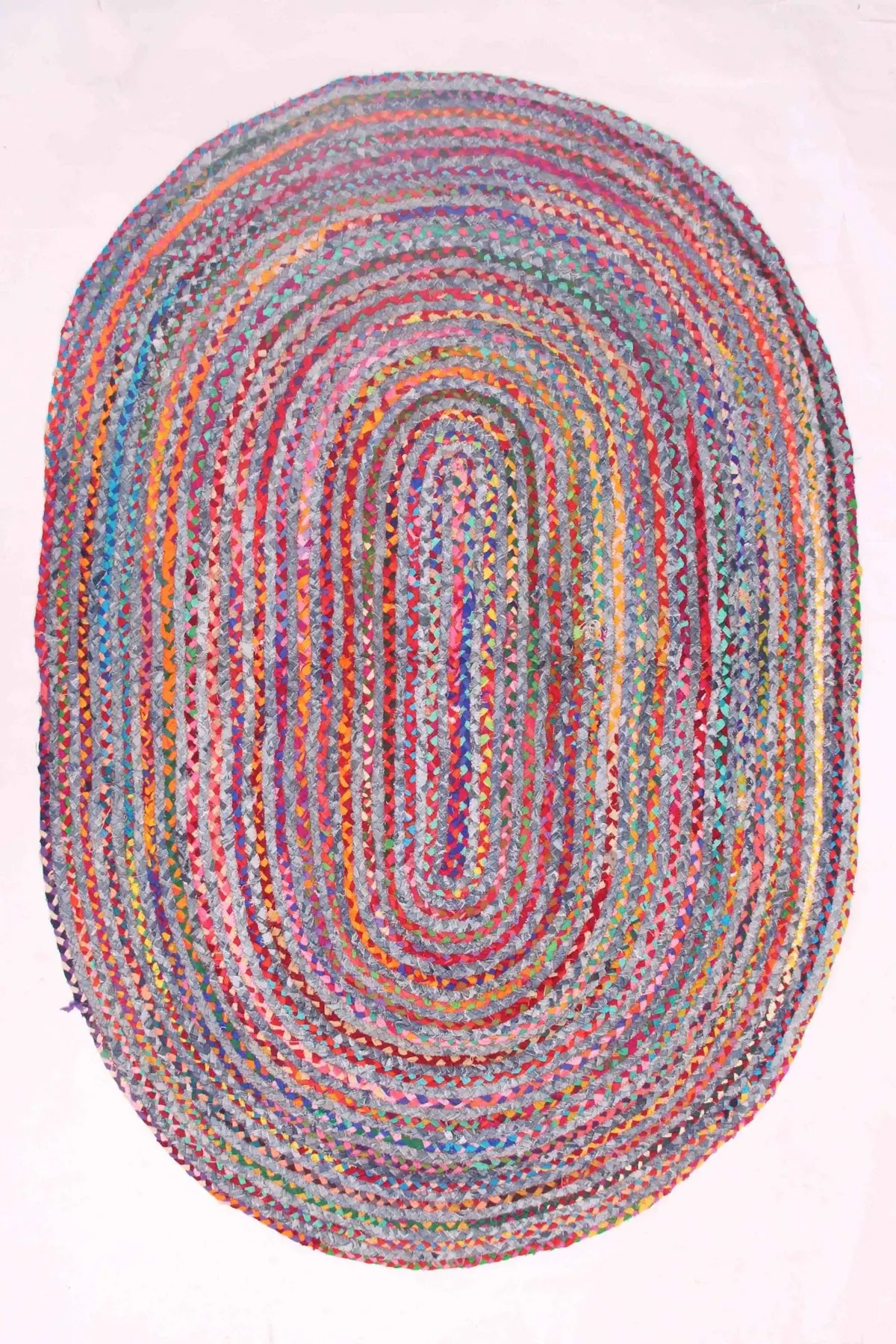 Serena - Braided Denim Chindi Rug - Oval 7