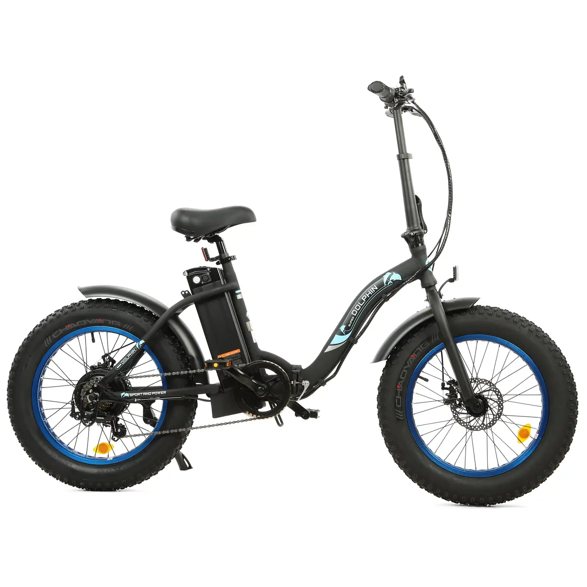 Ecotric 500W Dolphin Folding Fat Tire Electric Bike 1