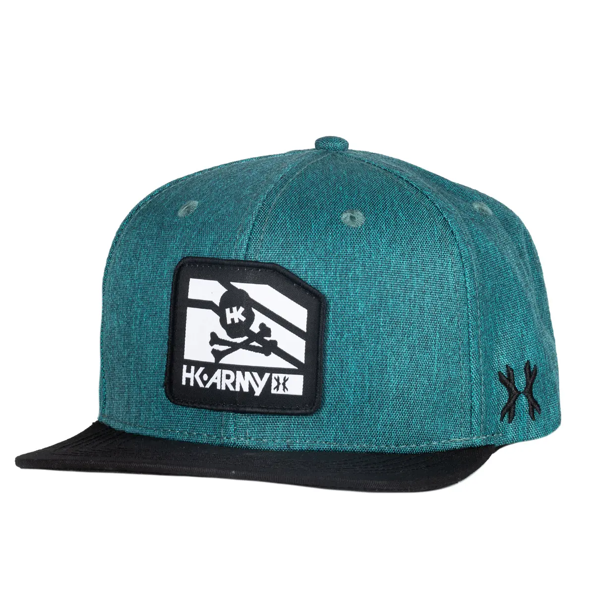 Clip Snapback Hat - Black/Teal 1