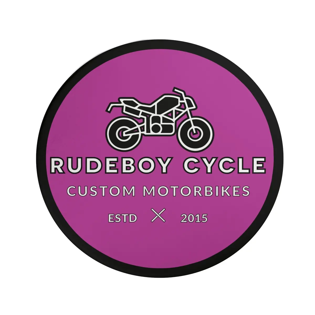 Custom Motorbikes Round Fannel Door Mat 1