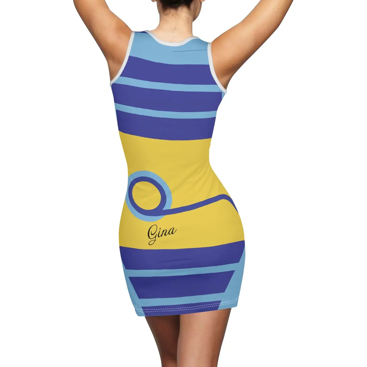 Gina Sexy Wrap Hip Summer Slim Fitted Dress 3