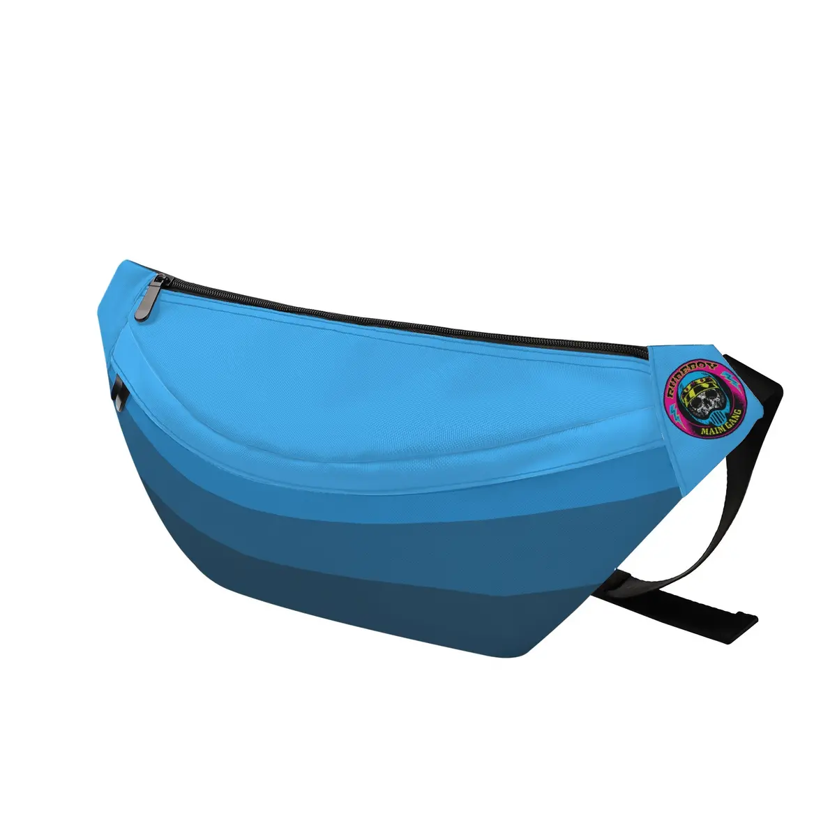 Faded Blues Large Fanny Pack 1