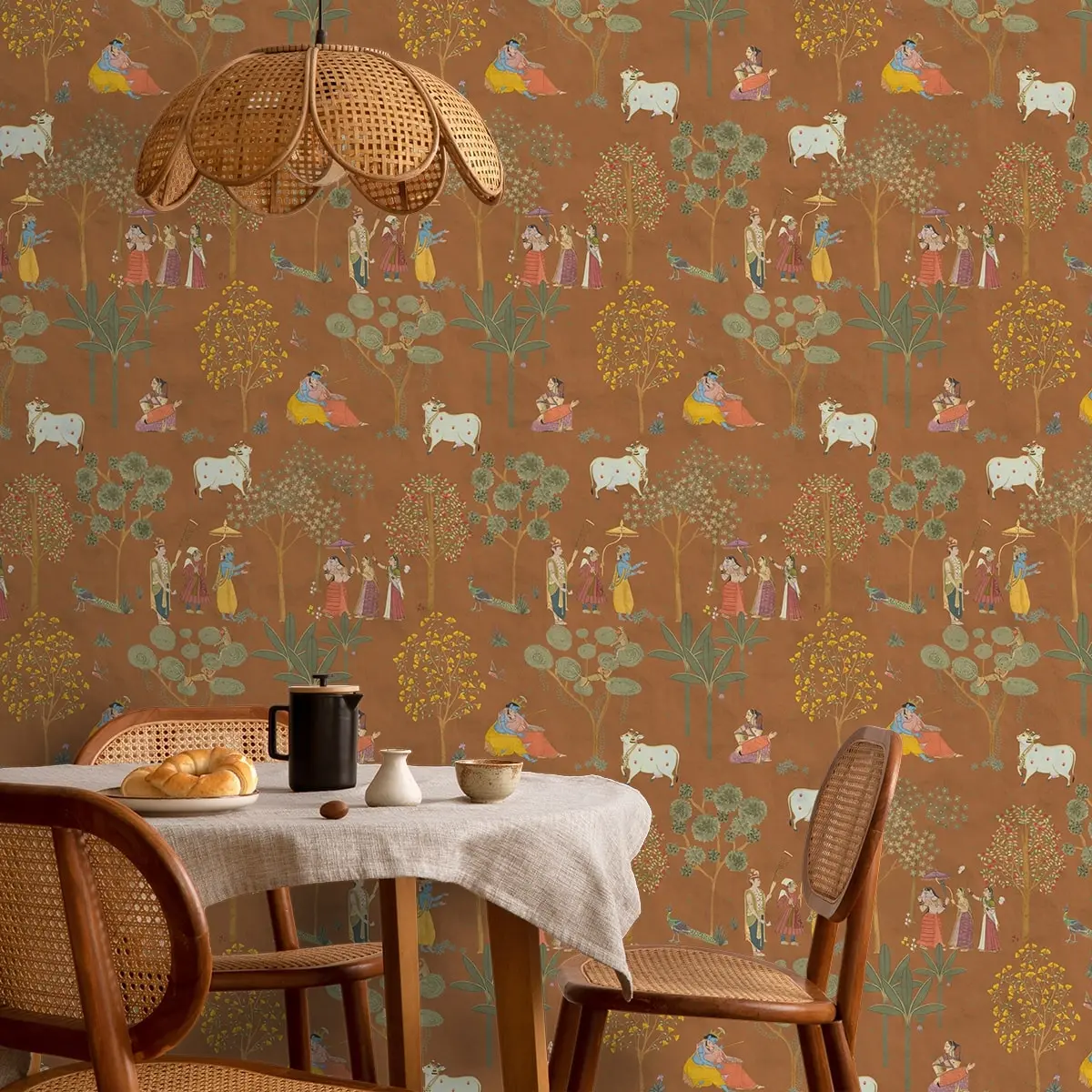 Sangam: Radha Krishna's Serene Moments, Rust Color 1