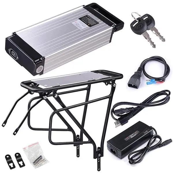 36V 14Ah Electric Bicycle Lithium (Li-Ion) Battery With Mounting Rack 1