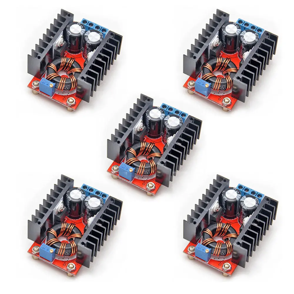 5Pcs 150W Dc-Dc 10-32V To 12-35V Step Up Boost Converter Module Adjustable Power Voltage 1