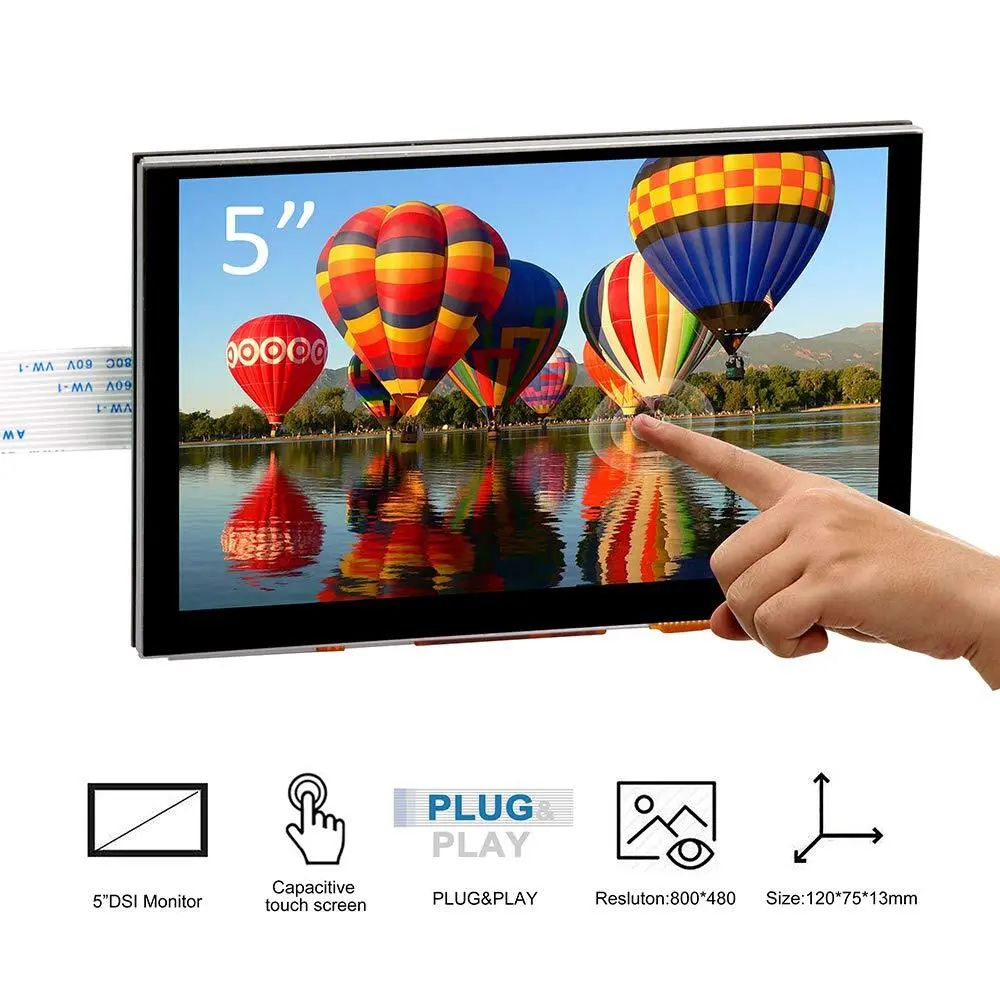 Osoyoo 5 Inch Mipi Dsi Ips Touch Screen For Raspberry Pi  No Need Driver 1