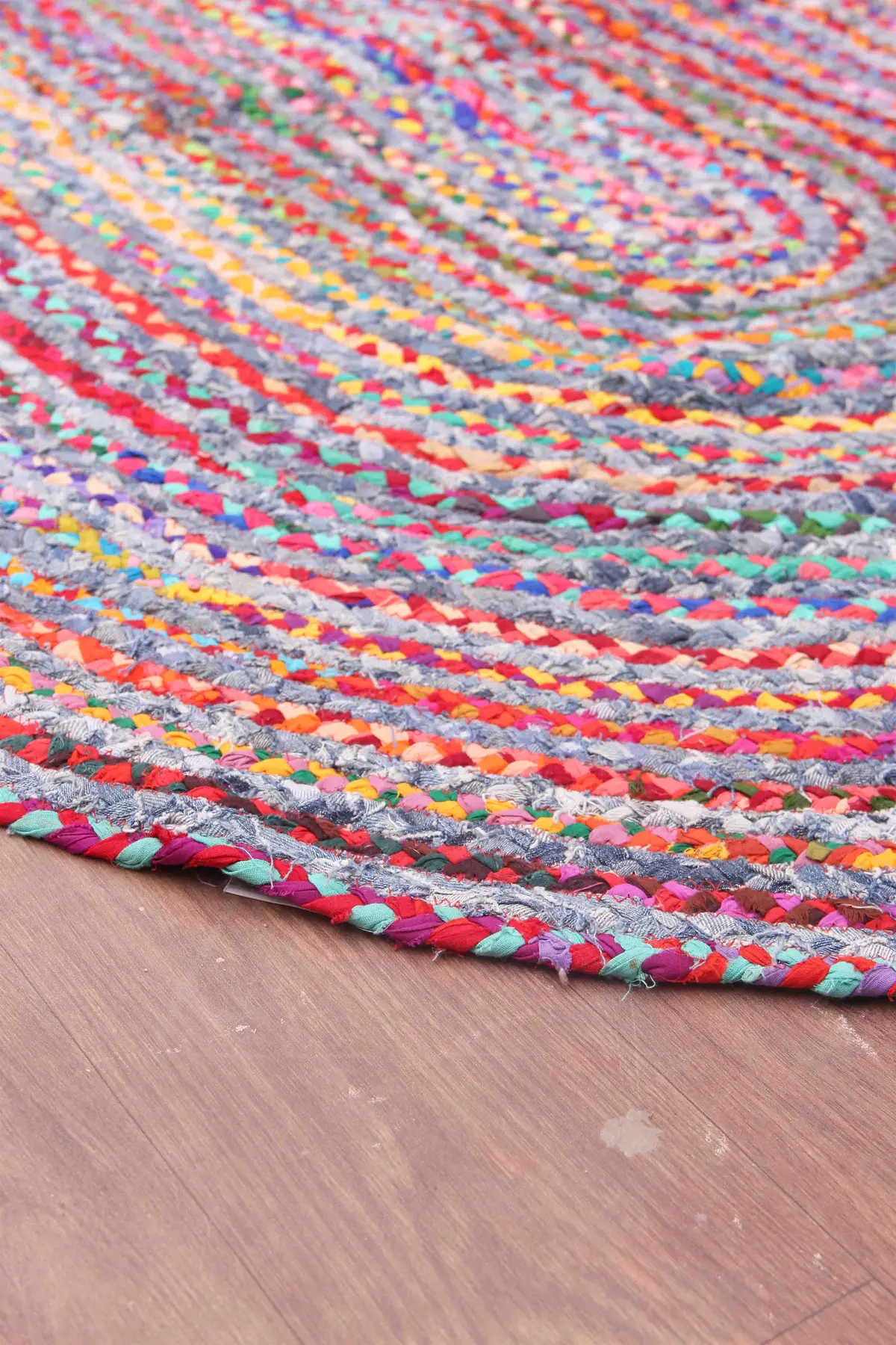 Serena - Braided Denim Chindi Rug - Oval 6