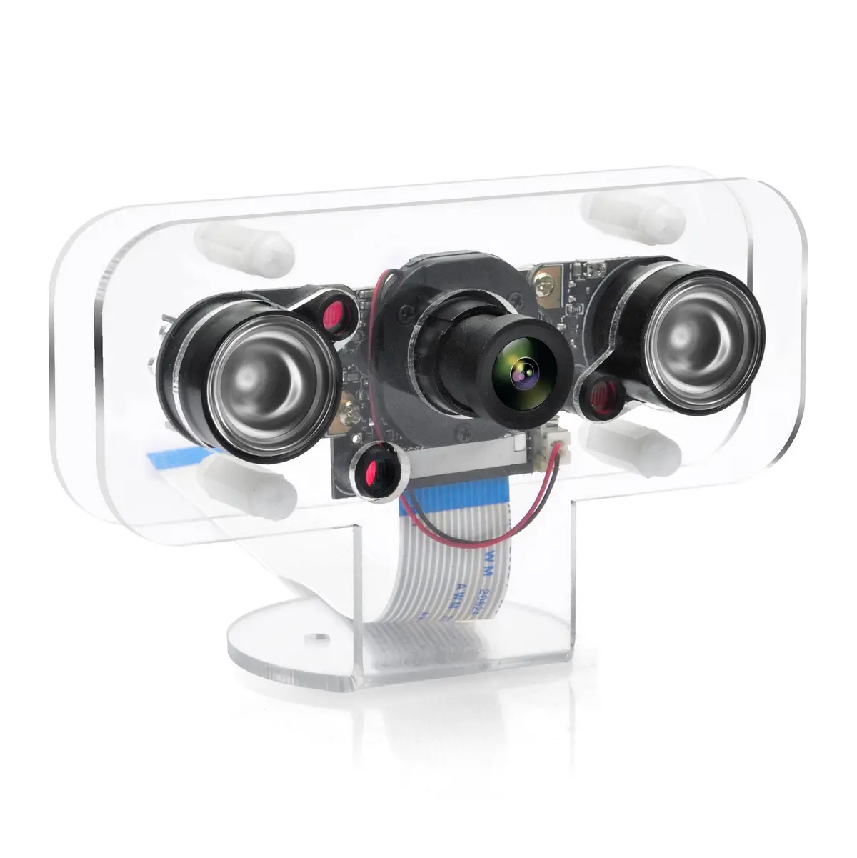 Osoyoo Ir-Cut Camera For Raspberry Pi, Auto Switch Day Night Mode Ov5647 Module, Infrared Night Vision Ir Camera With Acrylic Holder Case, Compatible With Raspberry Pi 3B 2B And Other A/B Series 1