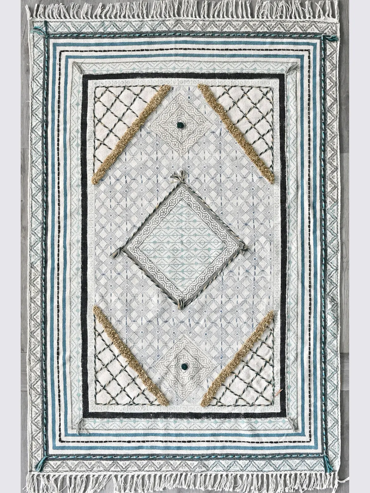 Aryora - Block Printed Rug 1