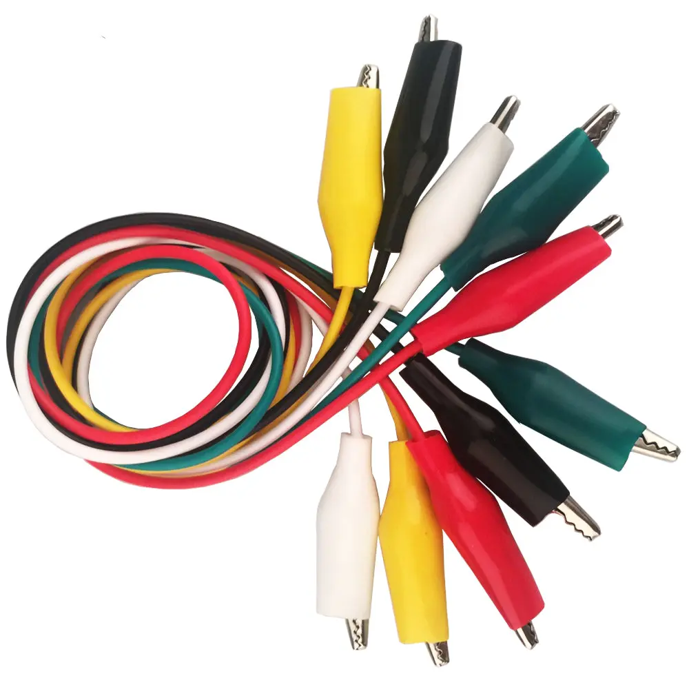 Alligator Clips-5 Pieces/5 Colors/Test Lead Set  20.5 Inches/50Cm (1 Pack) For Arduino Lilypad 1