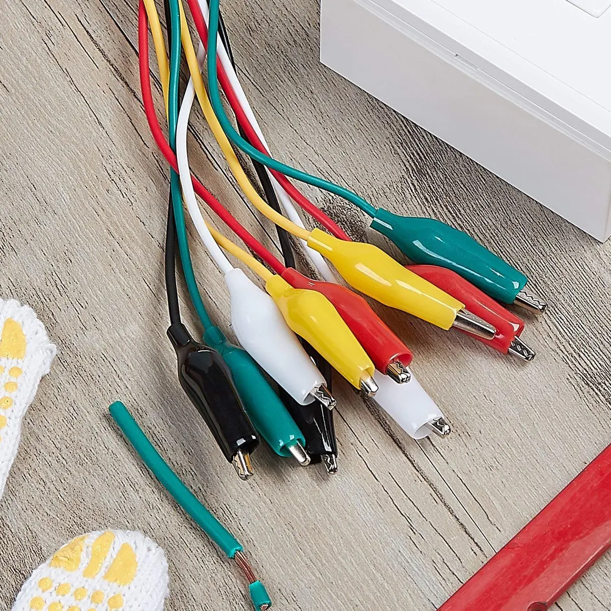 Alligator Clips-5 Pieces/5 Colors/Test Lead Set 20.5 Inches/50Cm (1 Pack) For Arduino Lilypad 2