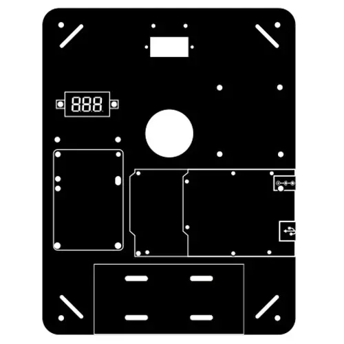 Acrylic Chassis  For Metal Mecanum Wheel Robot Car Platform 1