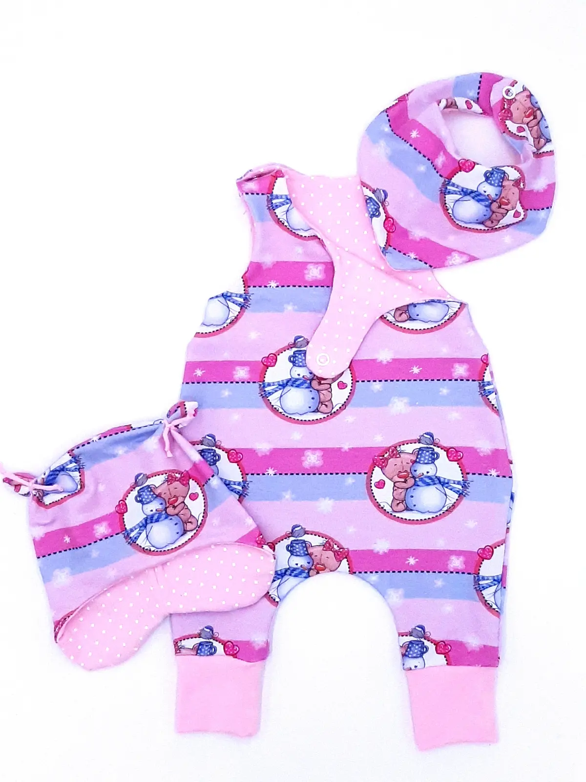 Schneemann Rosa 3Er Set 1