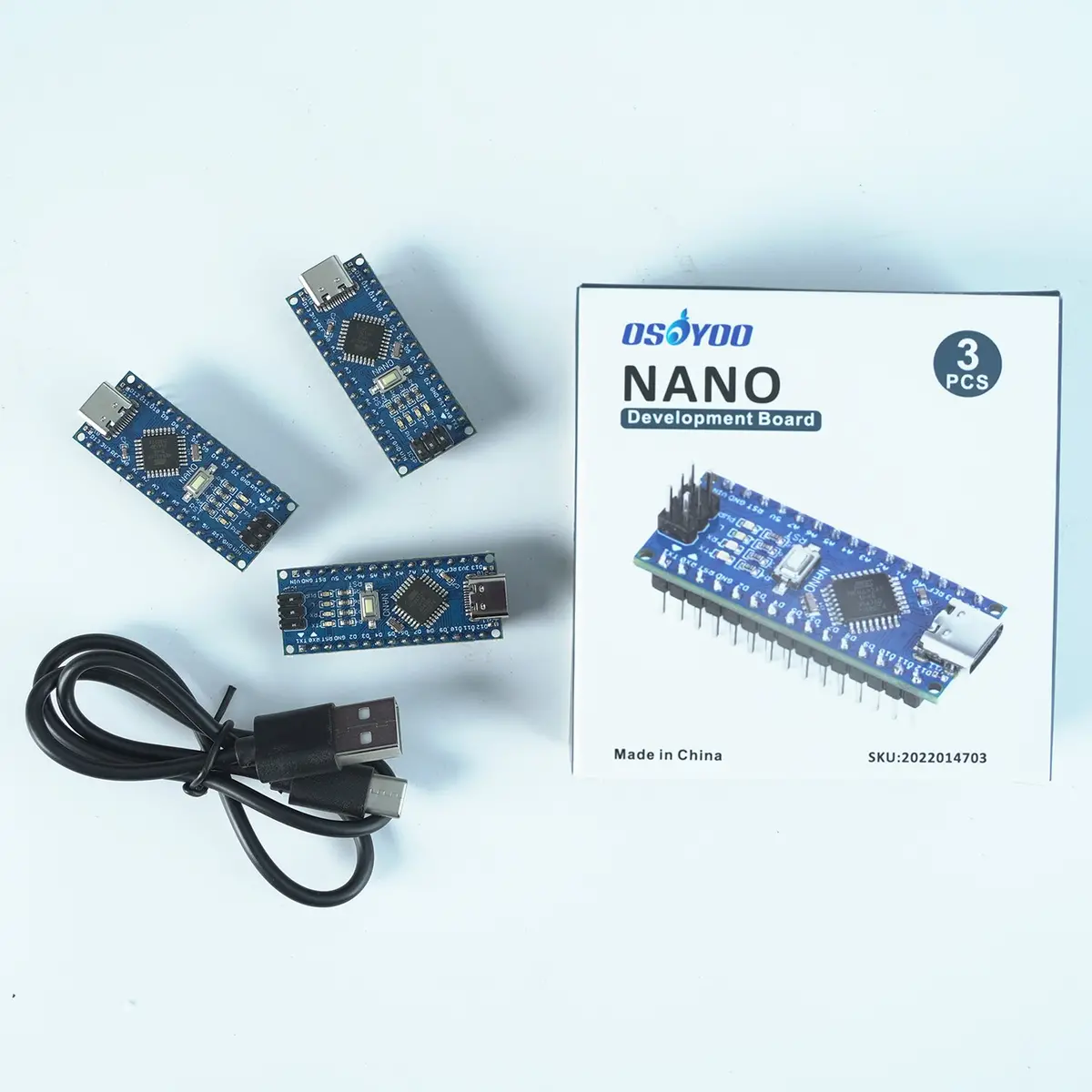 Nano V3.0 Board For Arduino Atmega328p Ch340 5V/16M Usb-C With Cable 2