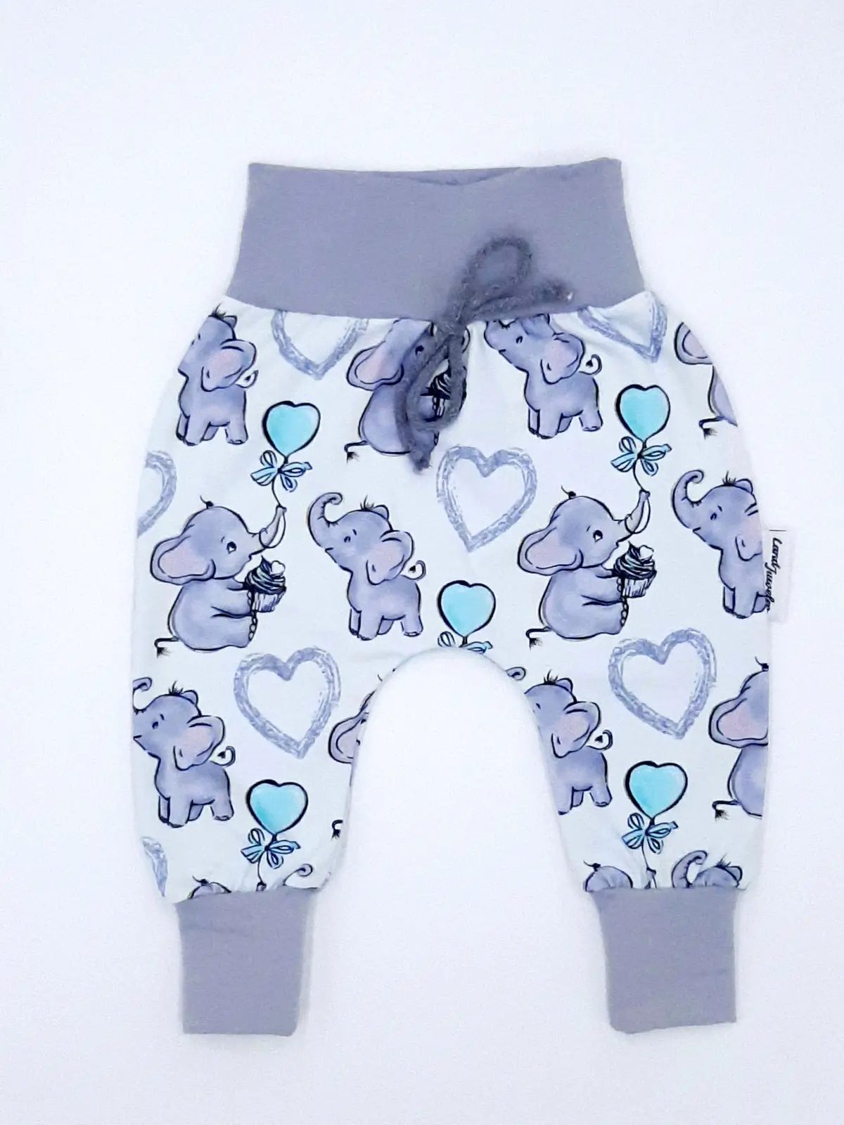 Elefant Weiß Grau Pumphose 1