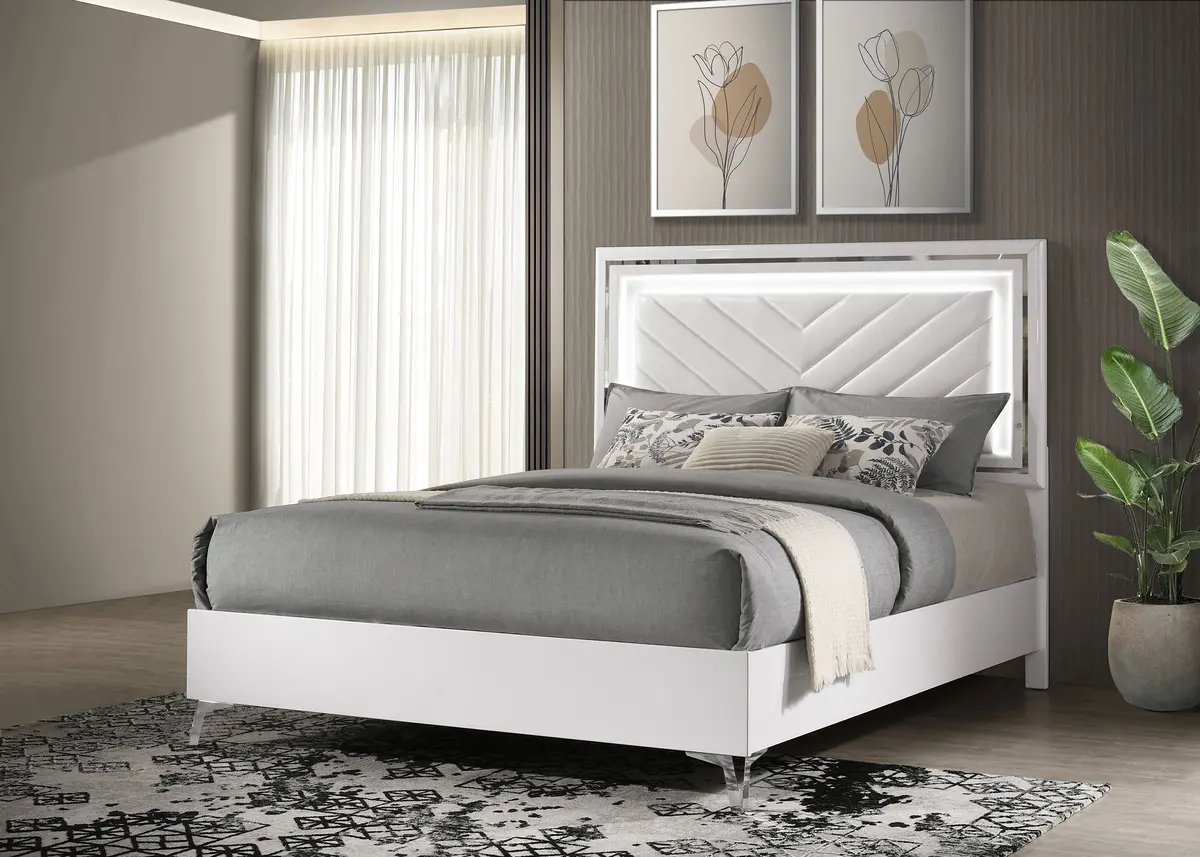 Cassia Panel Bed With Led Lighting 2