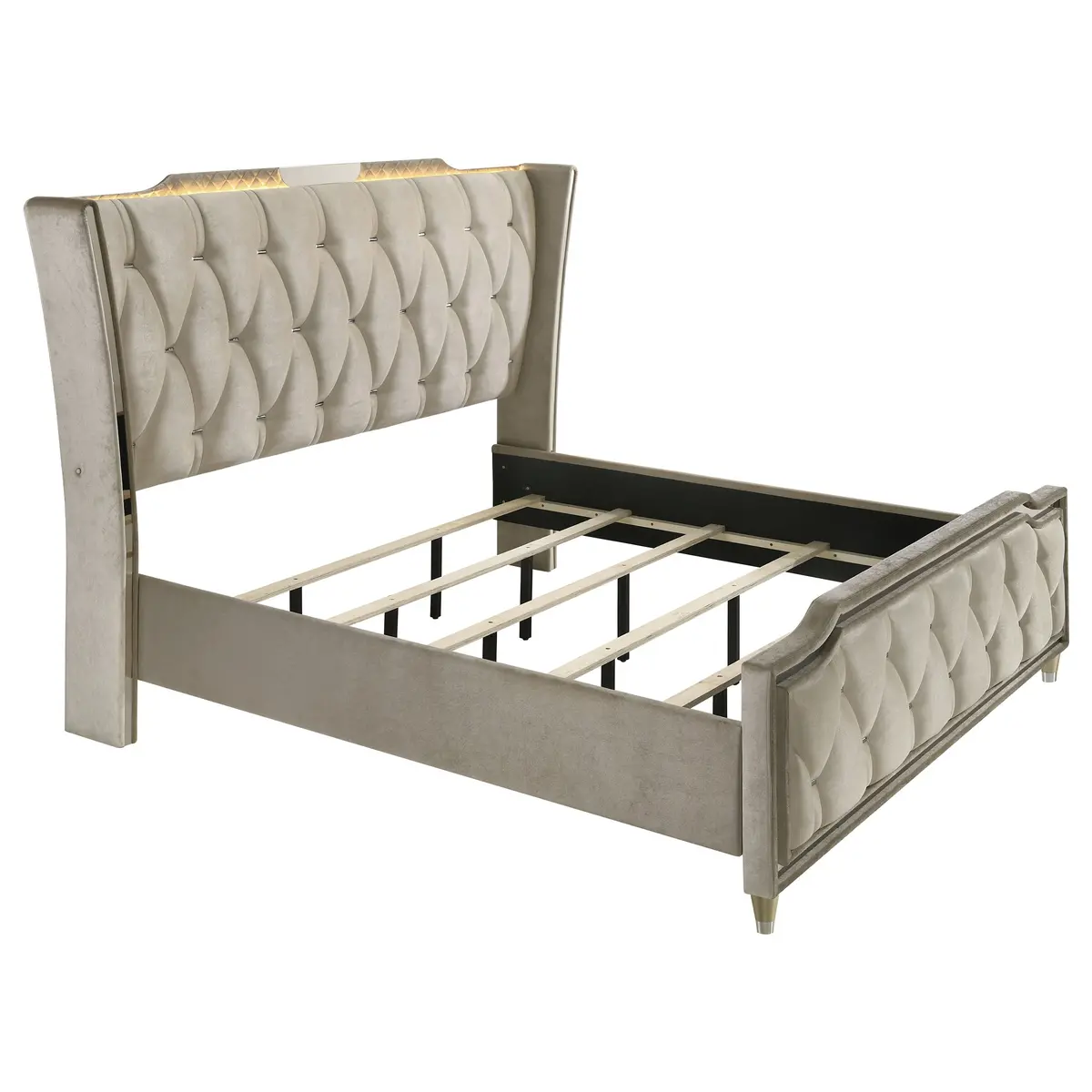 Lorient Wingback Bed With Led Lighting 1