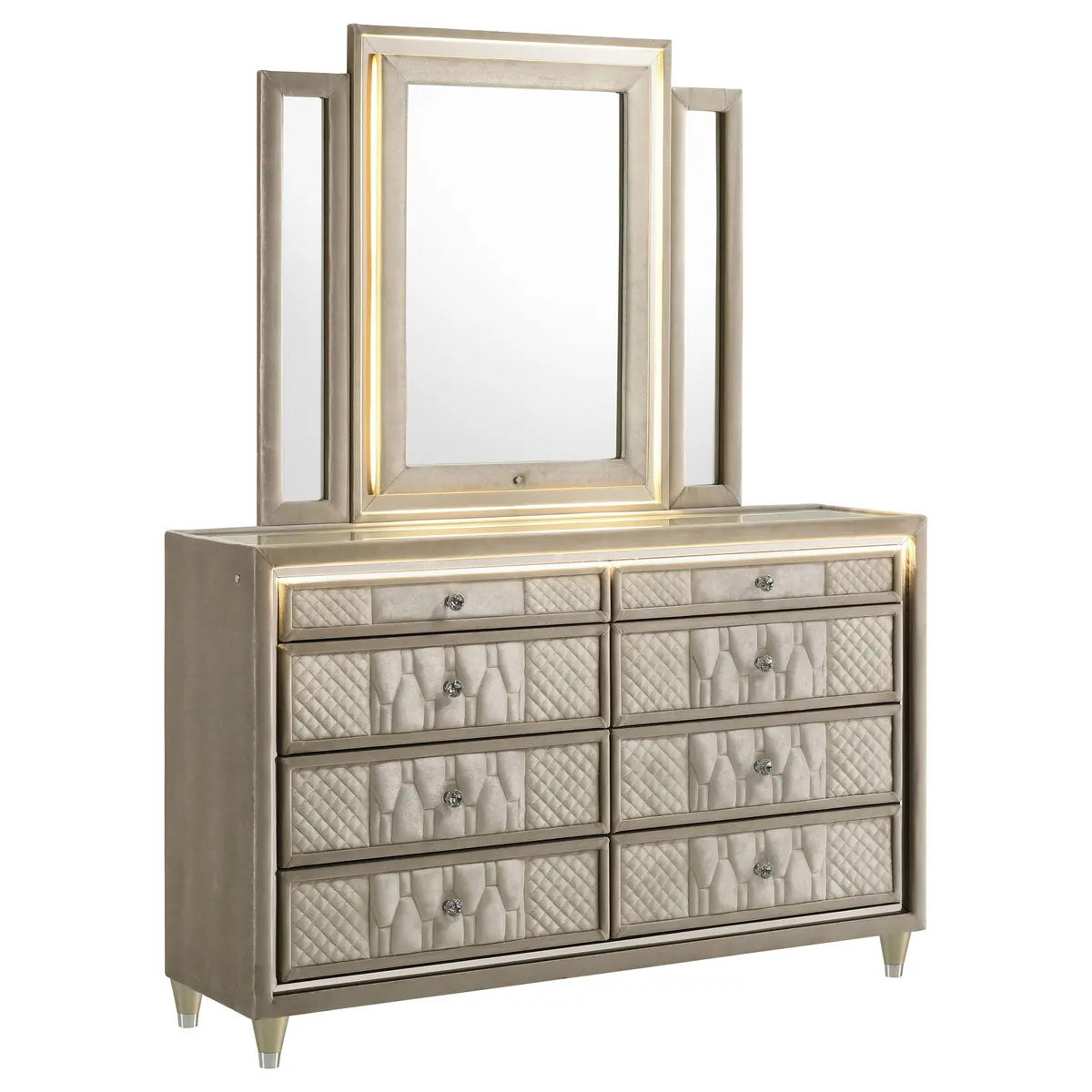 Lorient Led Dresser With Led Mirror 1