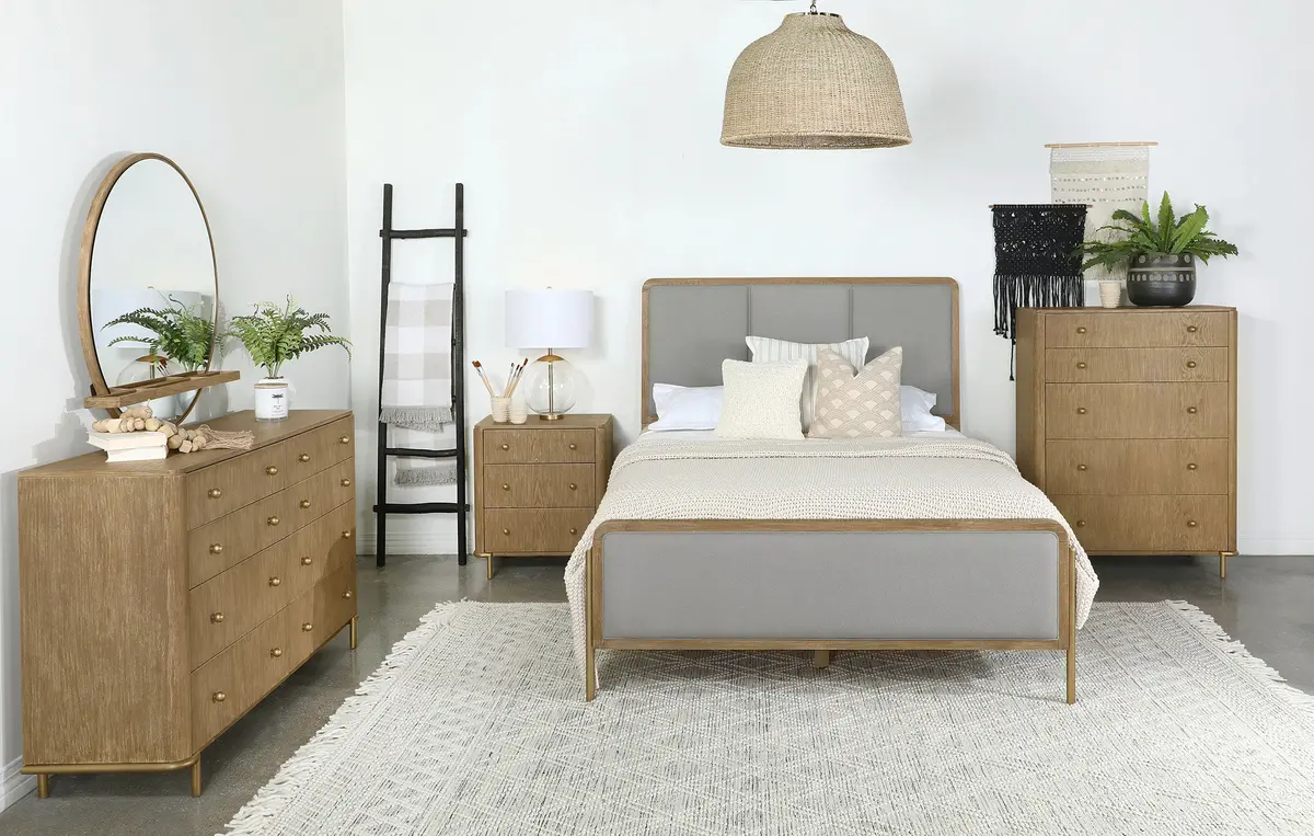 Arini 5 Pc Bedroom Sets Beige 1
