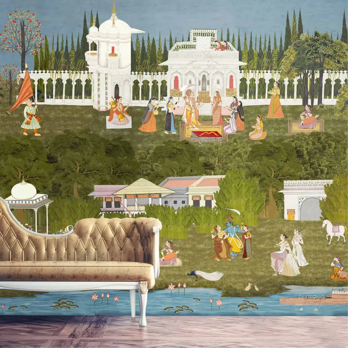 Rama-Krishna Vibrant Luxury Suneherii Wallpaper 1