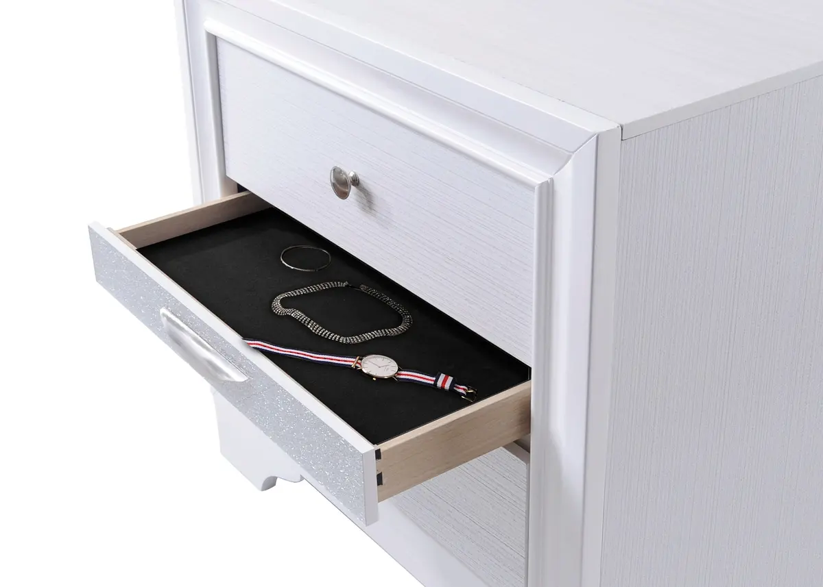Naima White Nightstand 1