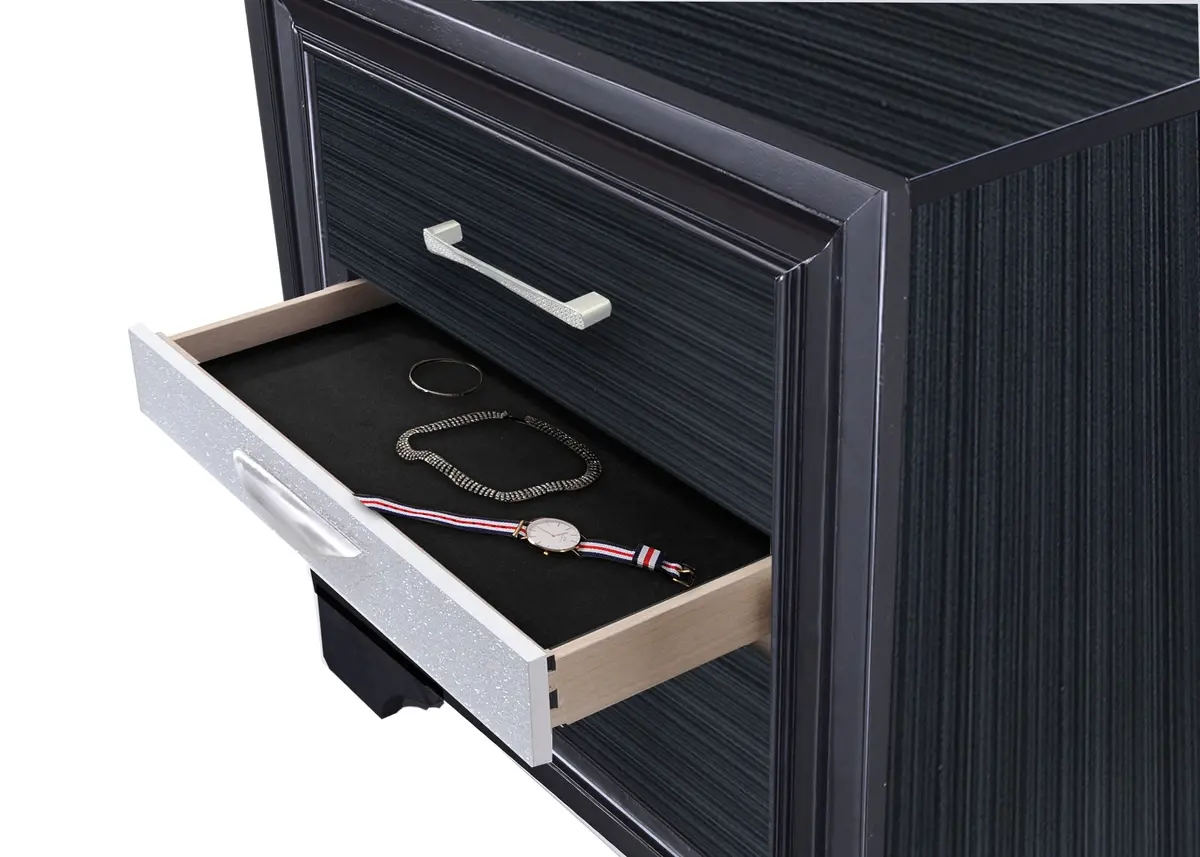 Naima Black Nightstand 1