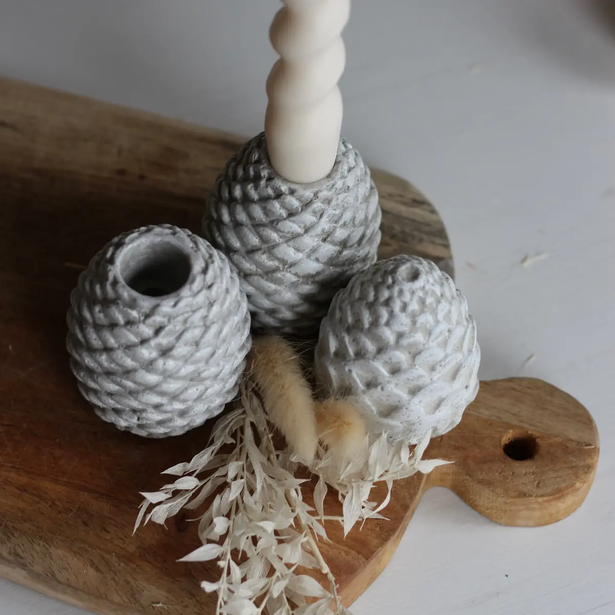 Kerzenständer Betonzapfen; Zapfen ; Herbstdeko ; Weihnachten Dekoration "Kerzenständer Zapfen" 1
