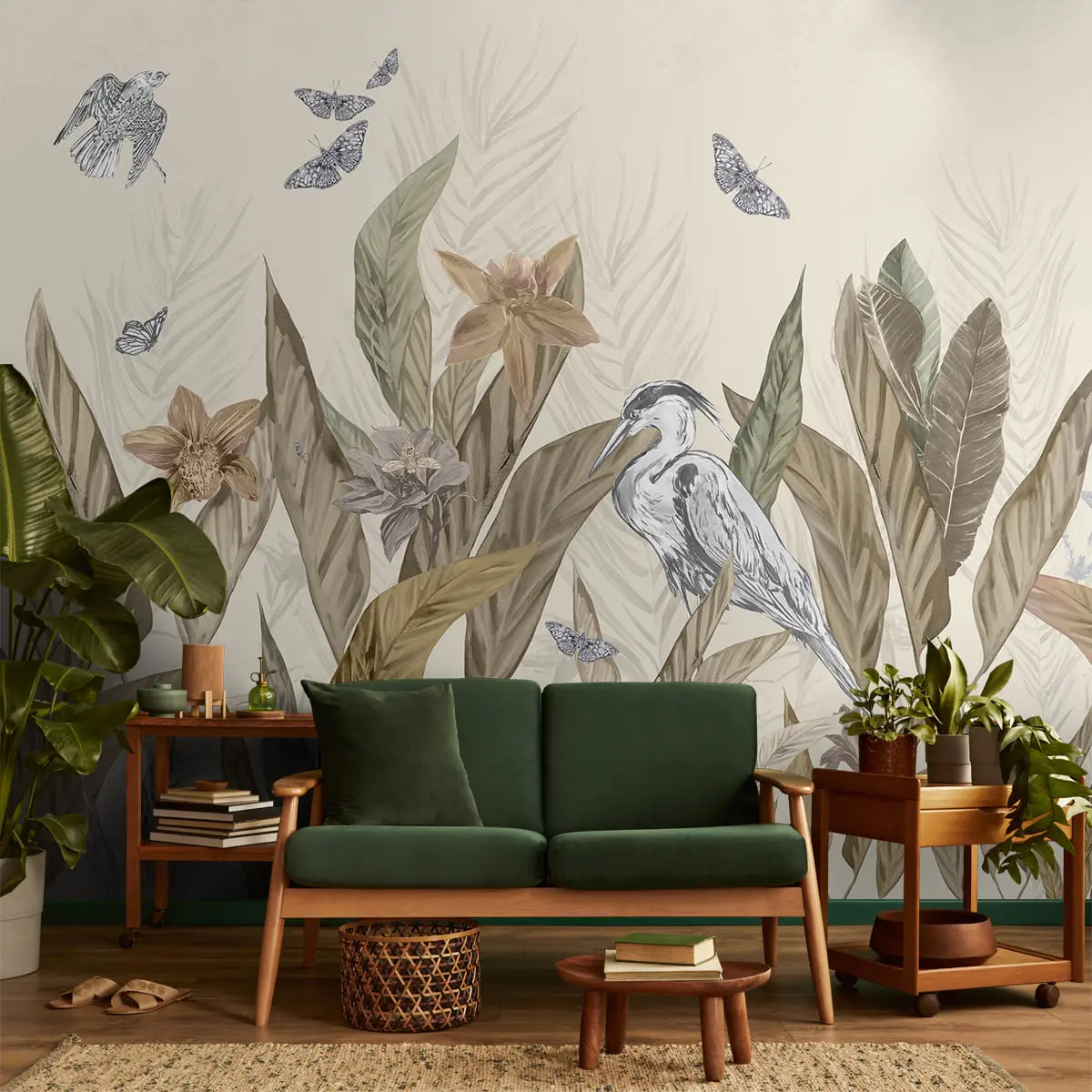 Botanical Ballet Tropical Customised Room Wallpaper 1