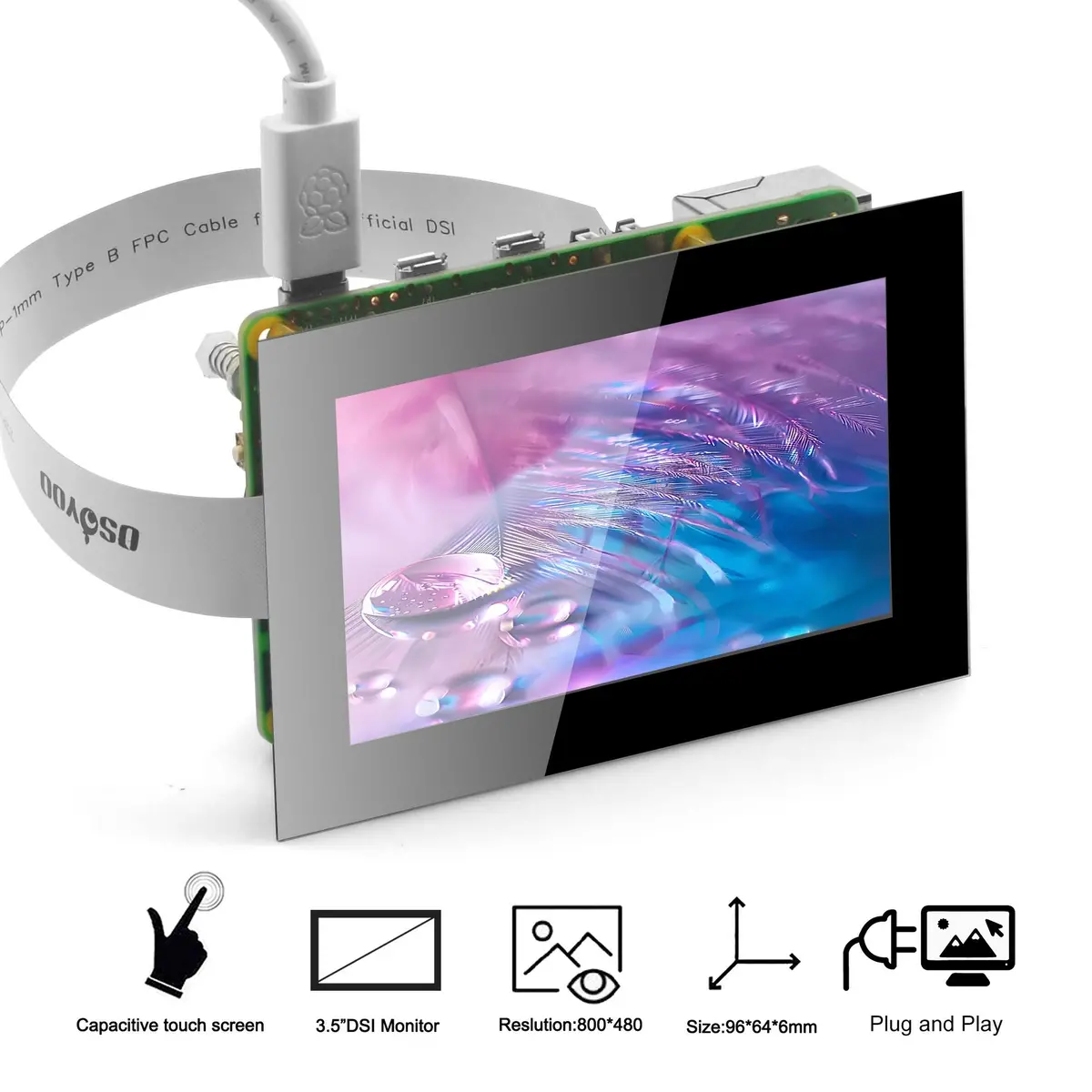 3.5" Dsi Touchscreen For Raspberry Pi: The Compact Hmi Solution Revolutionizing Industrial Interface Development 1
