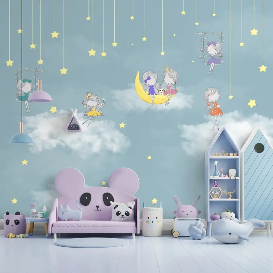 Cute Fairies Wallpaper For Girls Room Walls 1