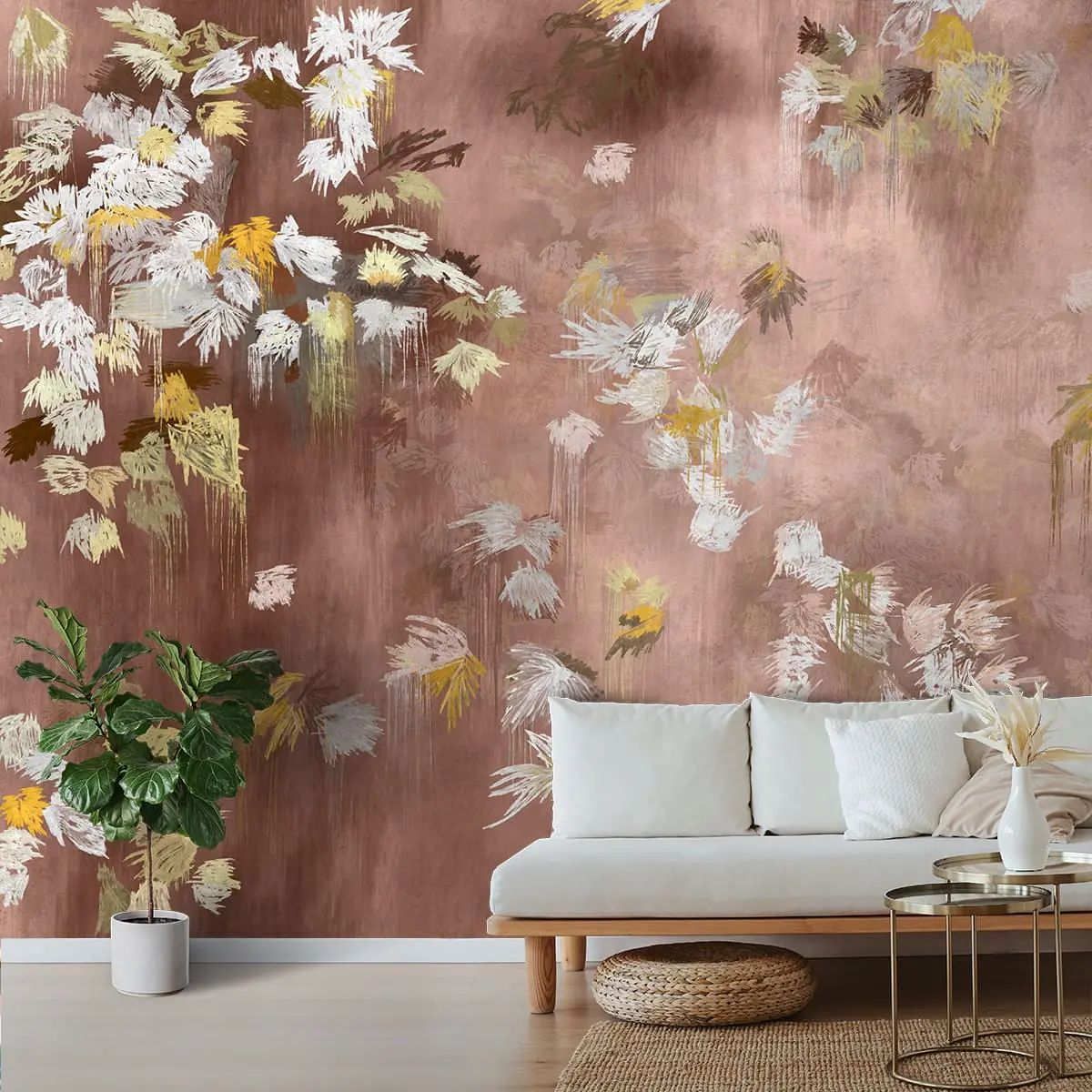 Worth It, Abstract Pattern Wallpaper Design For Walls, Pink 3