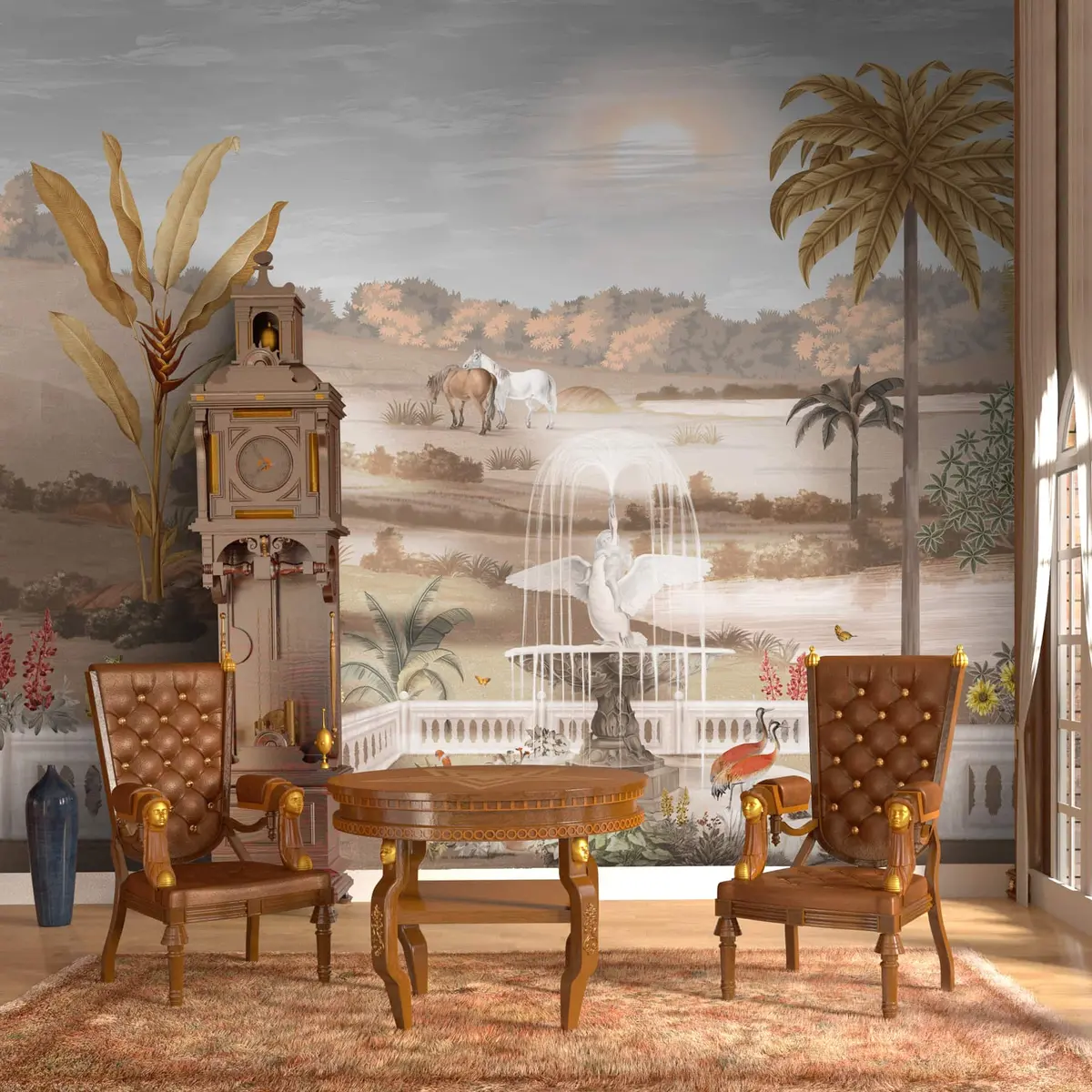 Kasturi, Wallpaper In Sepia Vintage Theme 1