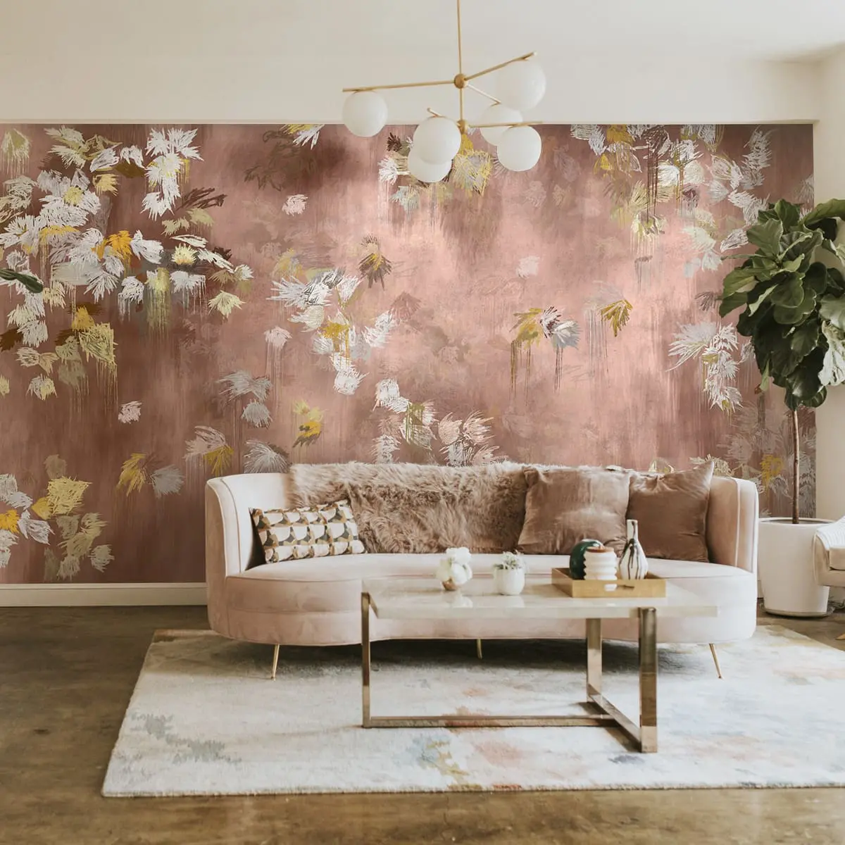 Worth It, Abstract Pattern Wallpaper Design For Walls, Pink 2