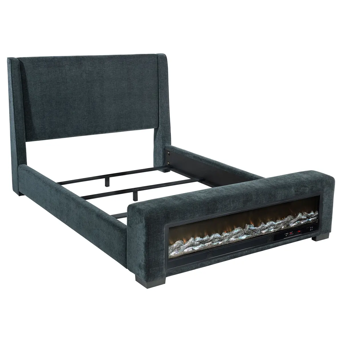 Preston Wingback Bed With Flame Visualizer And Bluetooth Speaker 3