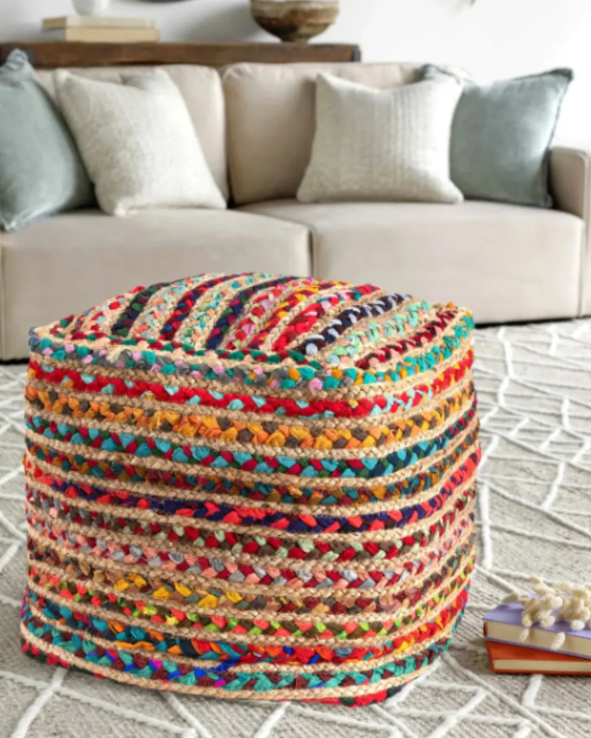 Mosaic - Cylindrical Pouf 1