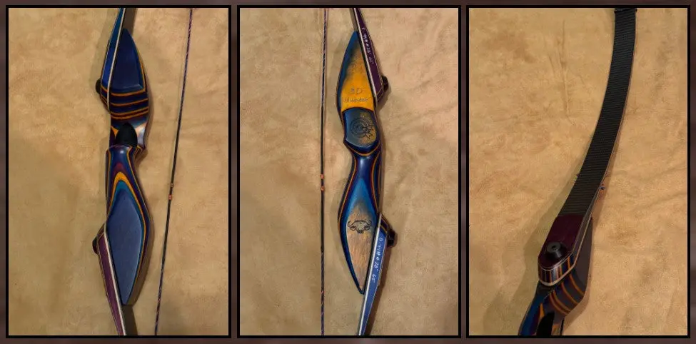 Bwana Bows 3D Hunter Recurve, Rh, 44# @ 28", 62" Amo 1