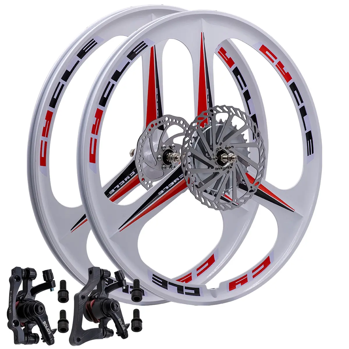 Bbr Tuning 26 Inch Heavy Duty 3 Spoke Motorized Bike Mag Wheel Set 3