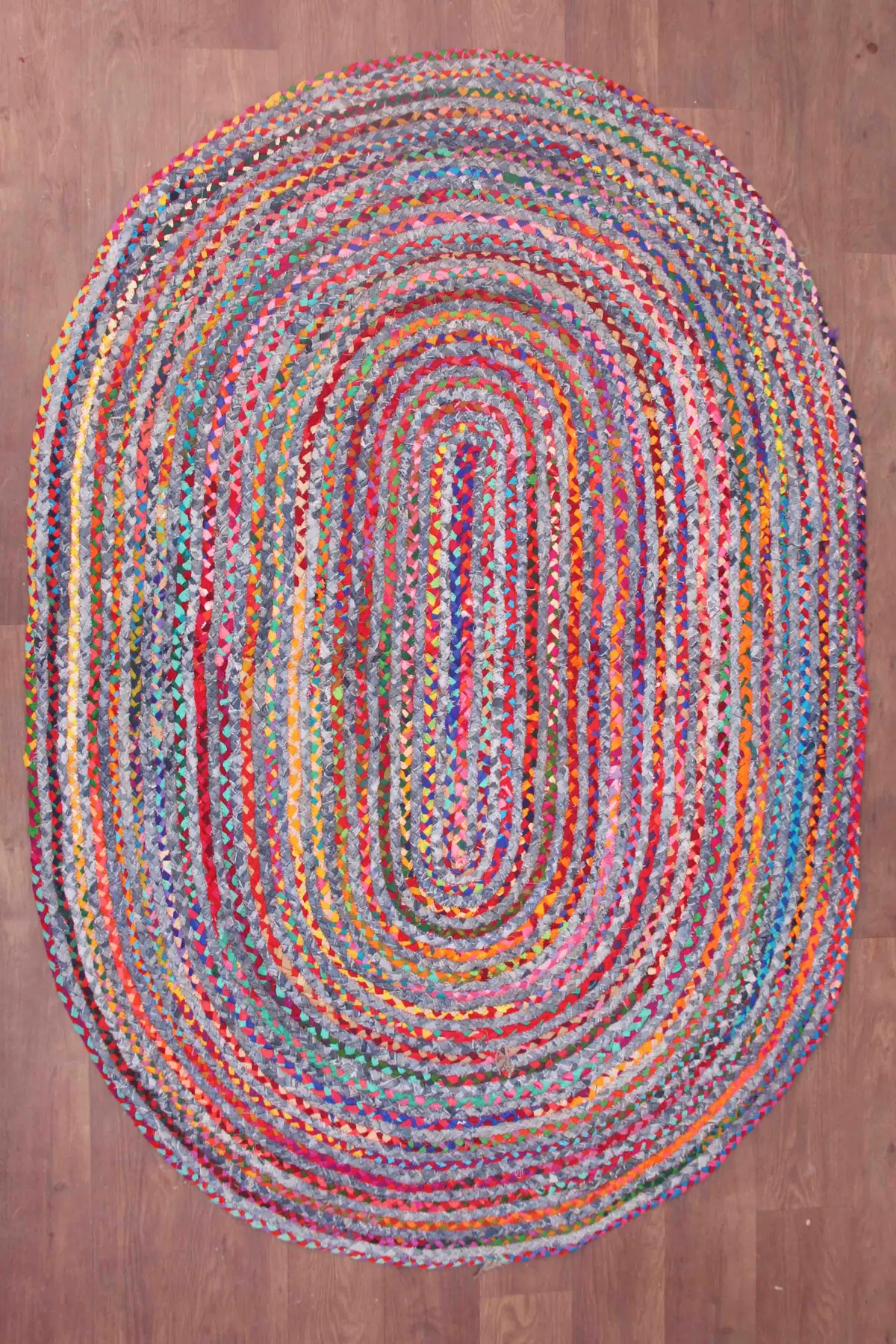 Serena - Braided Denim Chindi Rug - Oval 5
