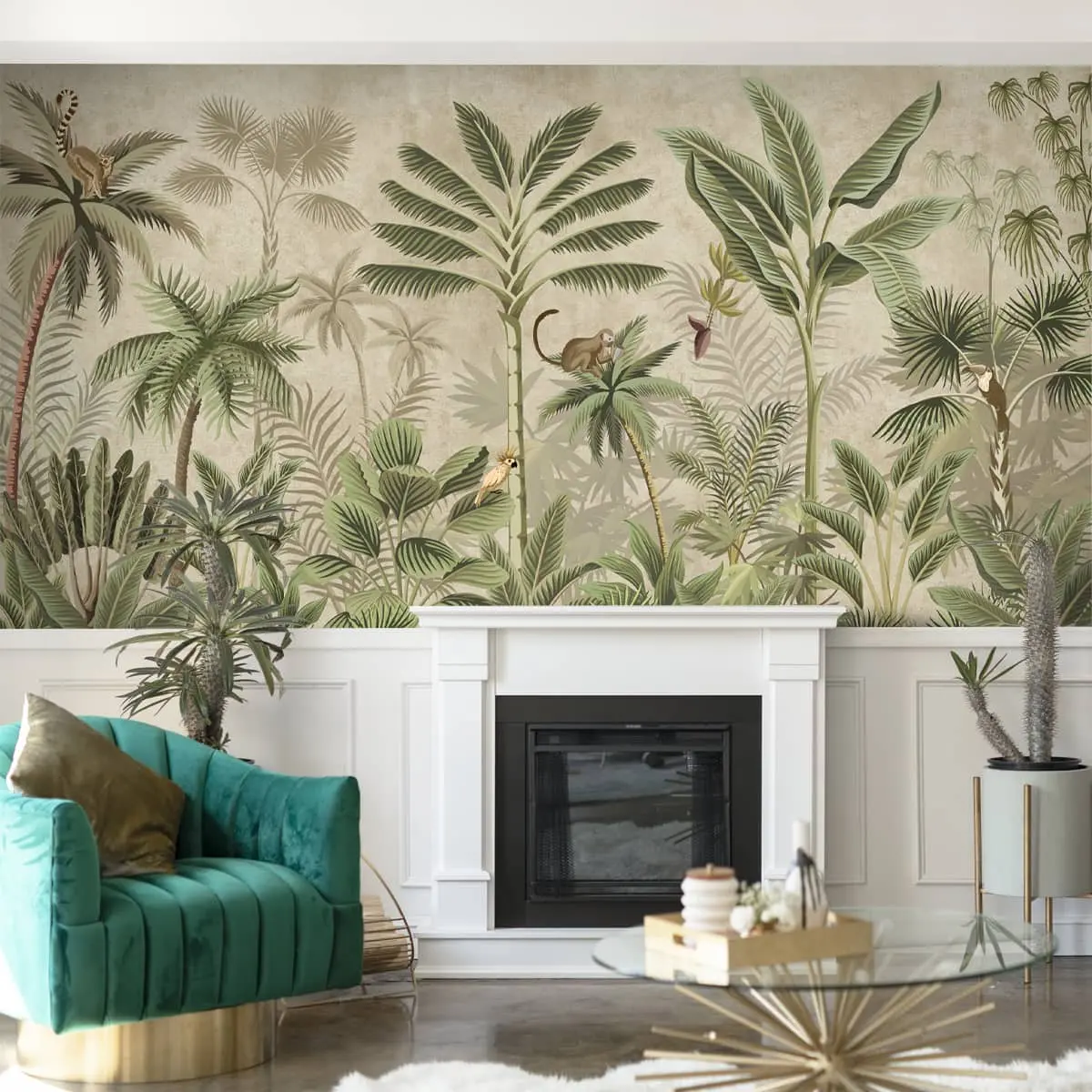 Tropical Dreams Artful Wallpaper Design 1