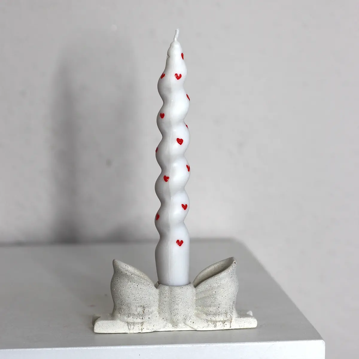 Beton Kerzenhalter „Mini Schleife" 1