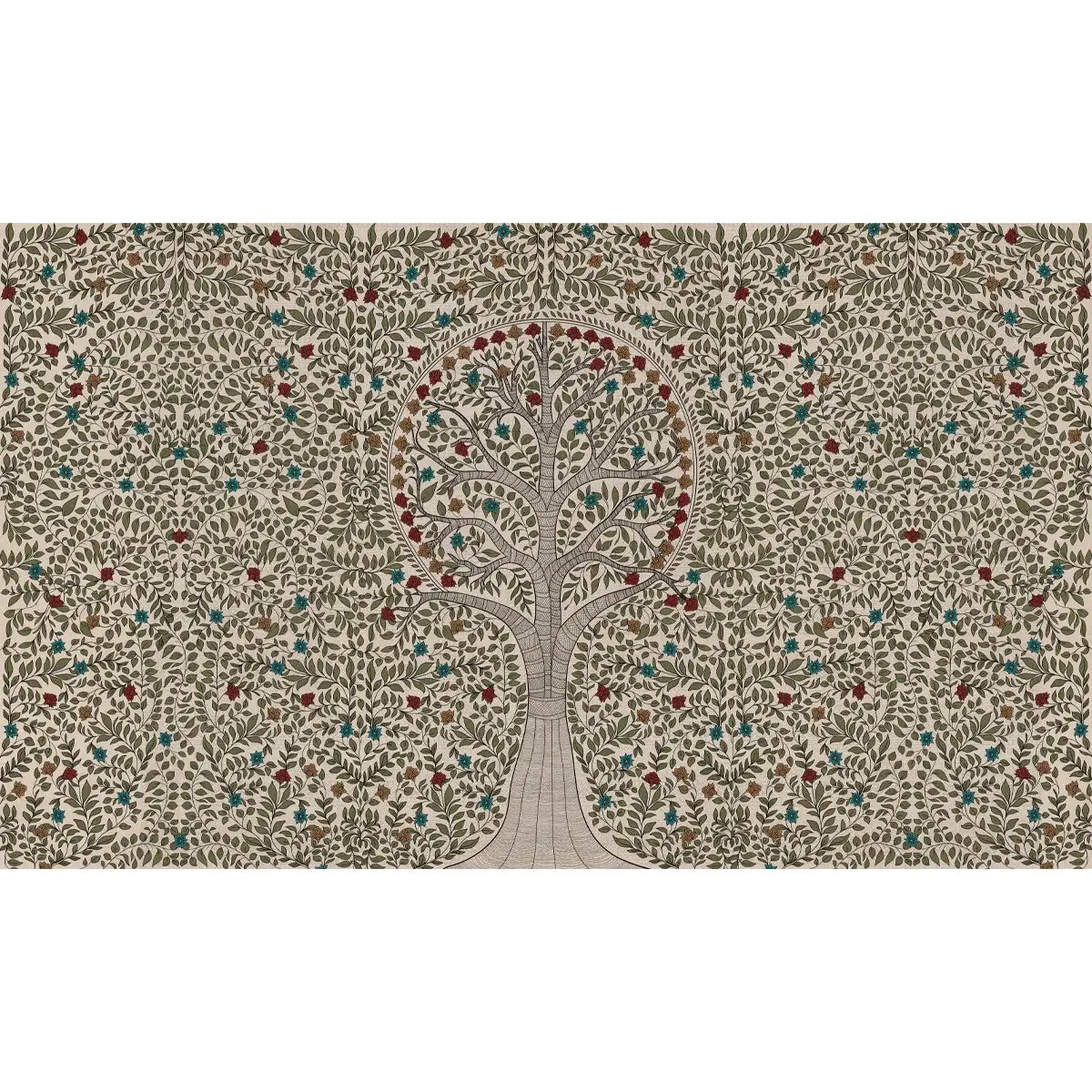 Anant Madhubani Design Customised Wallpaper Mural 3