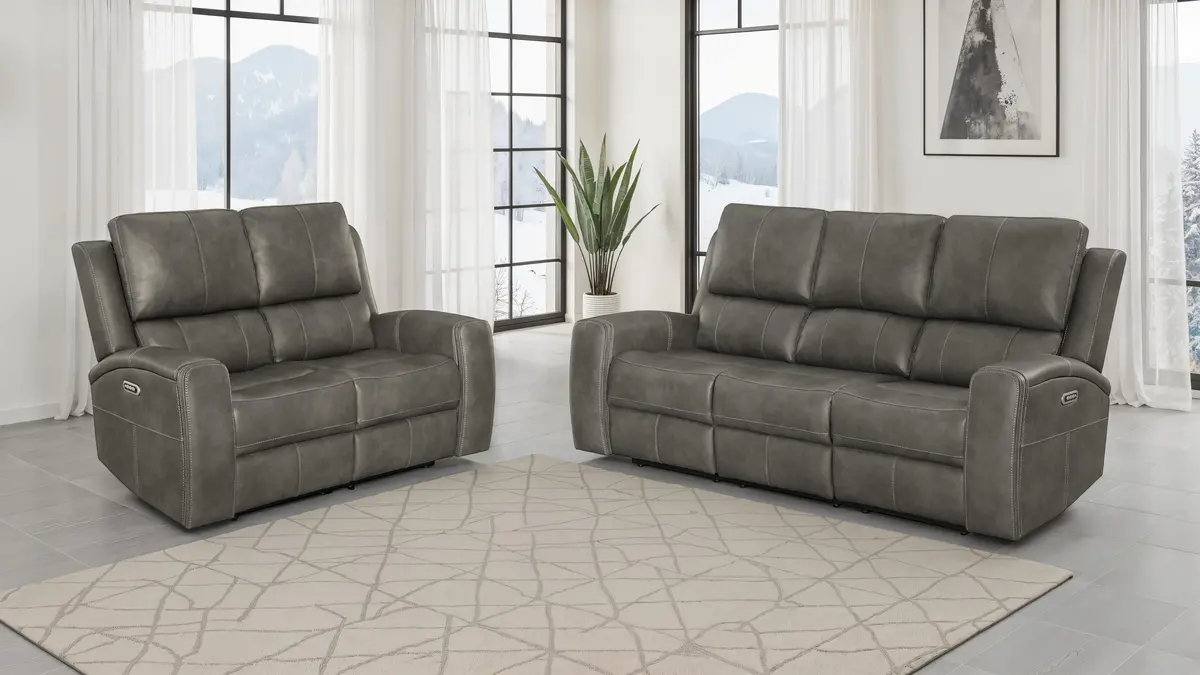 Brickston Triple Power Reclining Sofa Set 1