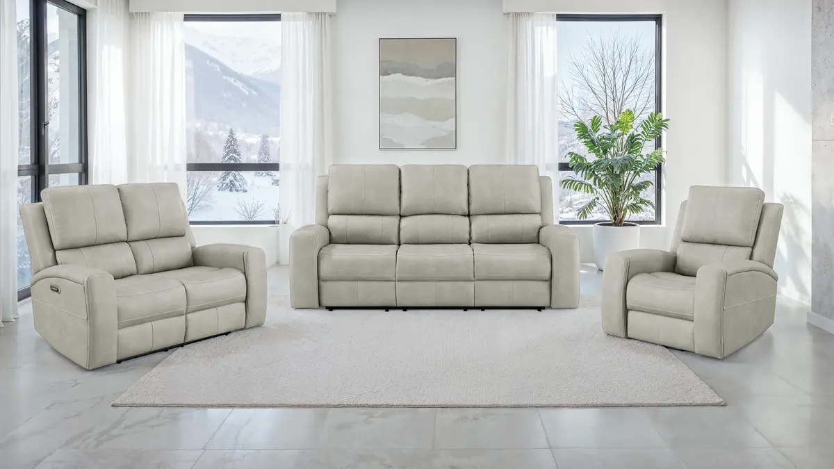 Brickston Triple Power Reclining Sofa Set 4