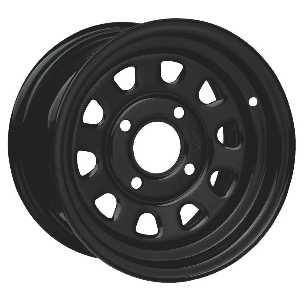 Itp Delta Steel Wheel 14X7 4/110 2+5 Black, (D14r511) 1