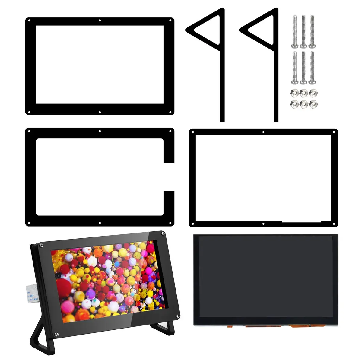 Osoyoo 5 Inch Dsi Touch Screen For Raspberry Pi 5 4B 3B 3B+ 2 With Portable Mount Stand Holder 1